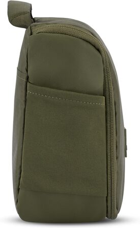 Чоловіча та жіноча косметичка Johnny Urban Kulturtasche Logan чорного кольору - велика, для подорожей, з прозорим кишеньком для рідин (Olive)