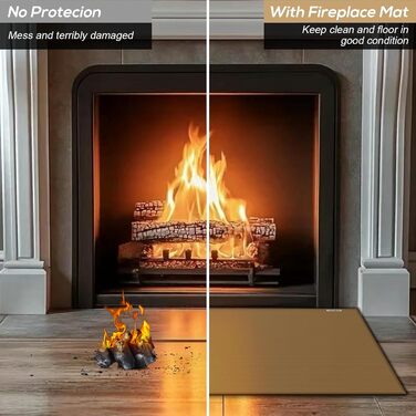 Килимок під гриль, захист від вогню, 105x60 см, для газового гриля, силікон-склотканина, коричневий