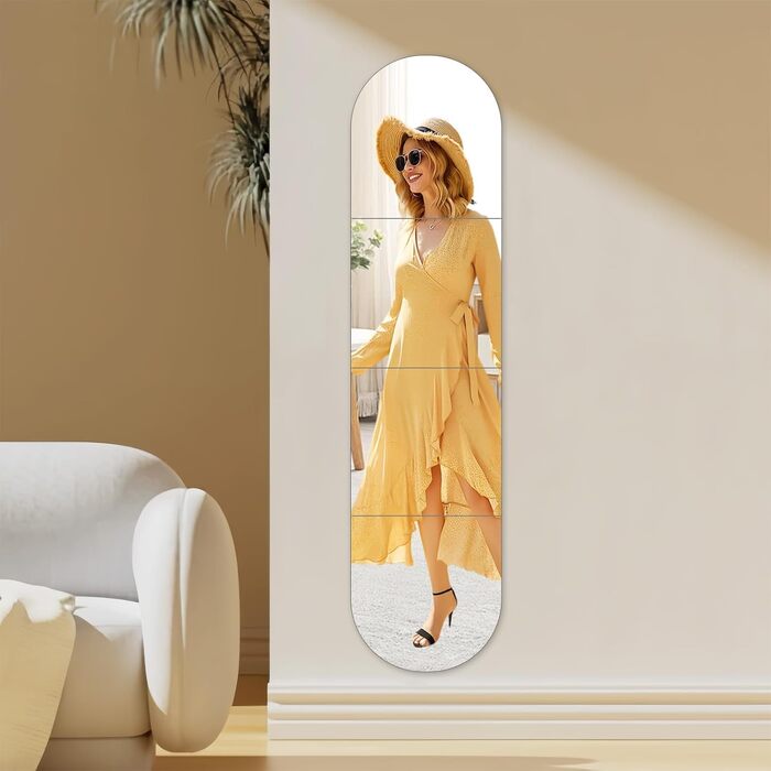 4 самоклеючі настінні дзеркала, акрил, небрудливі, великі, декоративні для ванної кімнати, спальні, 30 см x 30 см