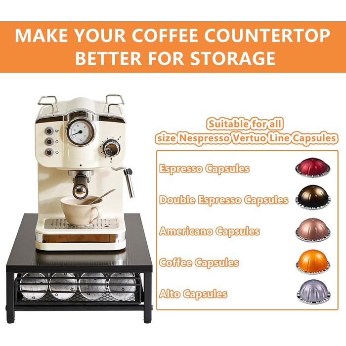Тримач для капсул кави IBUYKE на 80 капсул Nespresso, чорний, TCJ102H