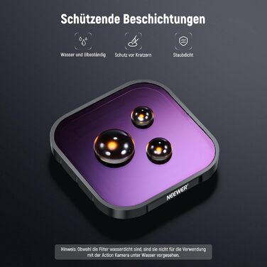 Фільтри NEEWER CPL ND для GoPro Hero 13, 12, 11, 10, 9 - комплект 6 шт. (CPL, ND8, ND16, ND32, ND64, ND1000)