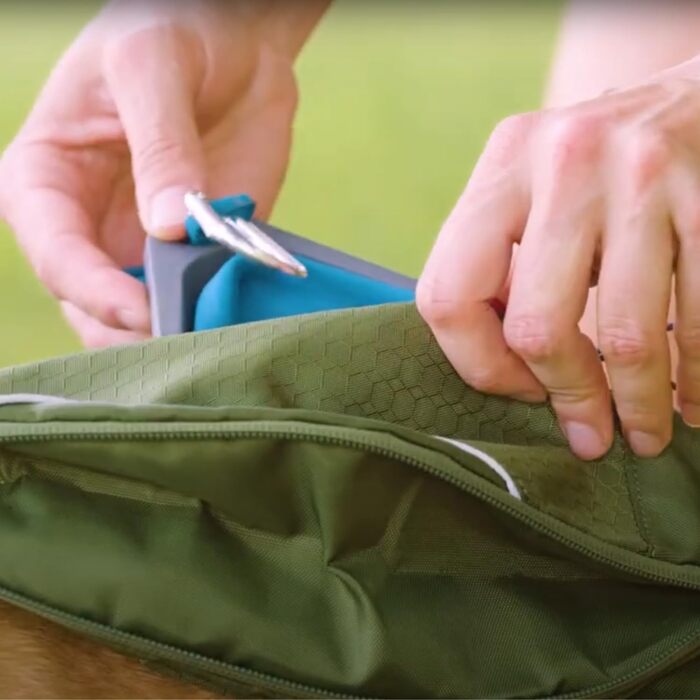 Шлейка для собак Kurgo Cascade з рюкзаком, походний рюкзак для собак, розмір S, помаранчевий