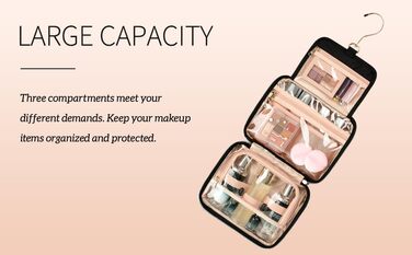 Культурний мішечок для жінок та чоловіків, дорожній аксесуар для косметики та туалетних аксесуарів, чорний