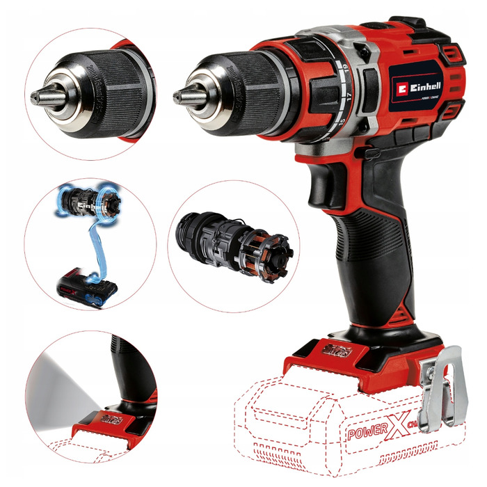 Акумуляторний шурупокрут Einhell 18 V безщітковий 50 Нм TE-CD 18/50 Li