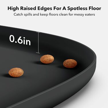 PETLIBRO Килимок для годування собак і котів, силіконовий, з бортиками, захист від розливу, 55,9 x 22 x 16,5 см
