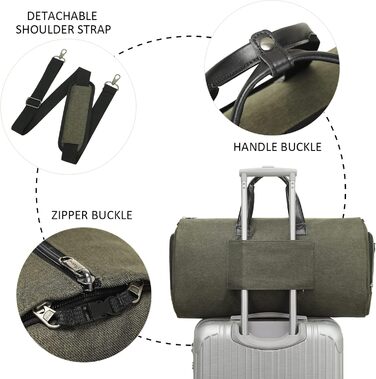 Garment Bag Suit Cover for Men Women, Suit Travel Bag, Clothes Bags Shoe Bag - 2 in 1 Hanging Suitcase Garment Travel Bags, High-Quality Garment Bag for Suit and Dress (A-coffee)