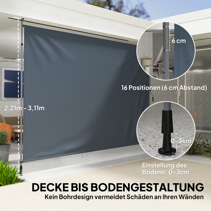 Outsunny Klemmmarkise mit Handkurbel höhenverstellbar Gelenkarmmarkise Markise ohne Bohren Sonnenschutz UV-beständig, inkl. Wandhalterung Sonnenmarkise 350 cm breit für Terrasse Balkon, Dunkelgrau | Aosom

Outsunny кляммерна маркіза з ручним приводом, рег