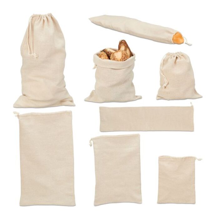 Relaxdays 8-piece bread bag set