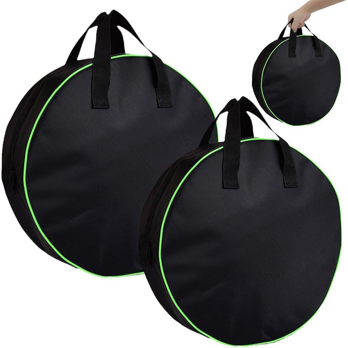 Cartlant 2 Pack Charging Cable Bag Electric Vehicle, Waterproof Cable Bag Camping Extension Cord Organizer Round, Portable EV Storage Bag Large for Garden Accessories, Hoses, E-Car