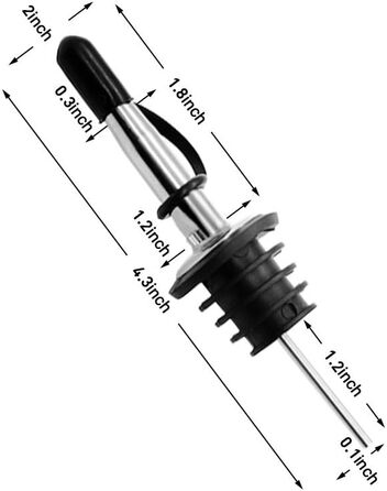 Набір виливників для пляшок BALTRE (6 шт.) з 6 адаптерами - для олії, вина, оцту, кави, сиропу