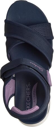 Skechers Arch Fit 2.0 Feelin' Bright - жіночі сандалі на плоскій підошві, темно-сині (36 EU)