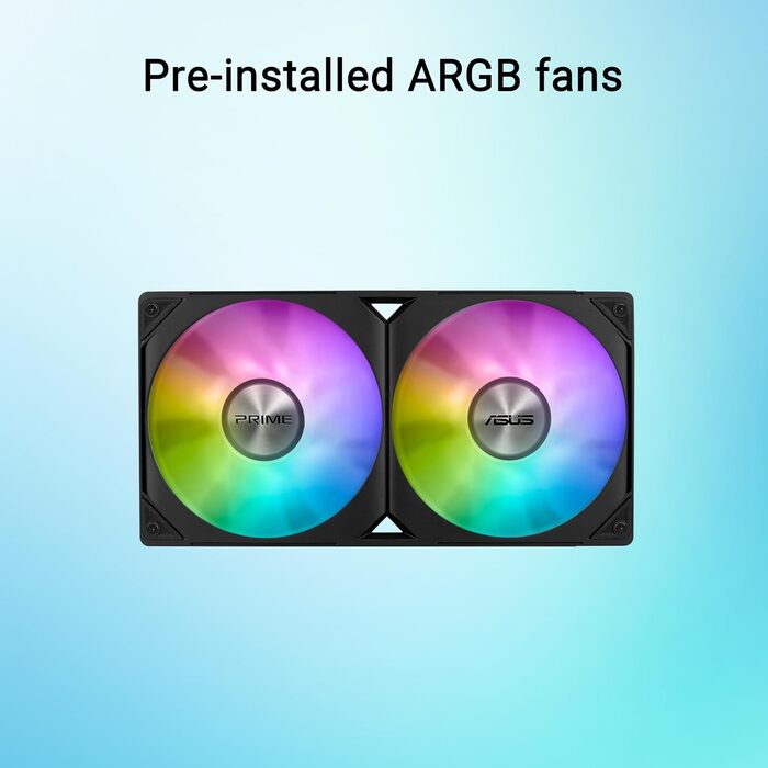 ASUS Prime LC 240 ARGB - Система водяного охолодження CPU з RGB підсвіткою (2 вентилятори, 400 мм шланги, підтримка Intel LGA 1851/1700/1200/115X, AMD AM5)