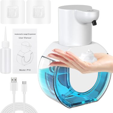 Автоматичний диспенсер для мила на батарейках, USB, безконтактний, настінний, 420 мл