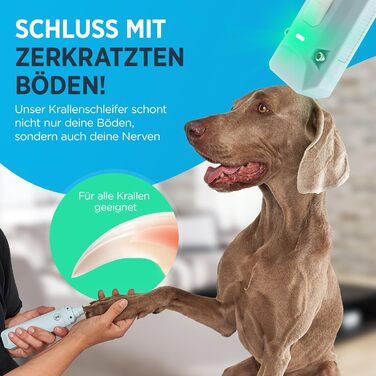 Тріксус - професійний точилка для кігтів собак та котів з ножицями для кігтів | 2 швидкості, LED, безпечний, тихий, потужний | Набір для догляду за кігтями для собак та котів різних розмірів