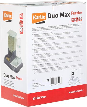 Диспенсер для корму та води Karlie Duo Max - 37x32x36 см