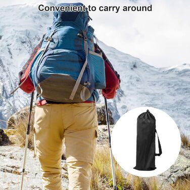 Зручний складаний стільчик для кемпінгу та відпочинку на природі, 33 см, чорний