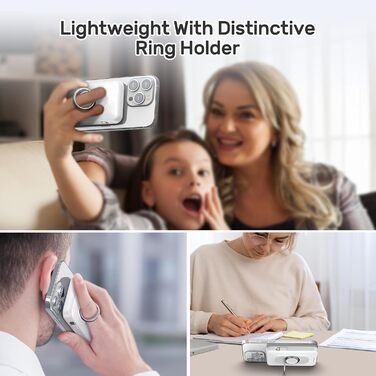 Power Bank 5-в-1 з 2 кабелями, 10000 mAh, магнітна бездротова батарея з кріпленням та підставкою, швидка зарядка, зовнішній акумулятор для iPhone 16/15/14/13, iWatch, подорожі, кемпінг, на вулицю