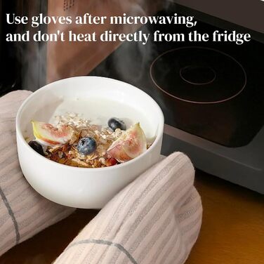 DOWAN Набір супових тарілок, 1100 мл, 4 шт. (650 мл/13 см, білий) - кераміка, для кухні