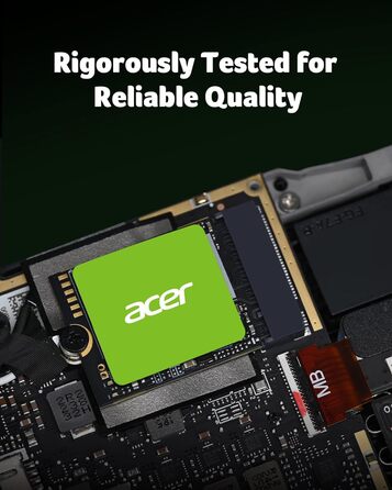 SSD Acer FA200 PCIe 4.0 NVMe 512GB: швидкість до 7200 МБ/с, M.2 2280, Gen4x4, HMB, SLC, для ноутбука/ПК/геймінгу, сумісний з PS5