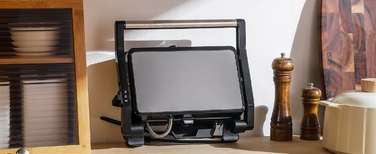 Електричний розкладний гриль LTC, чорний, 1500 Вт, з регулюванням температури