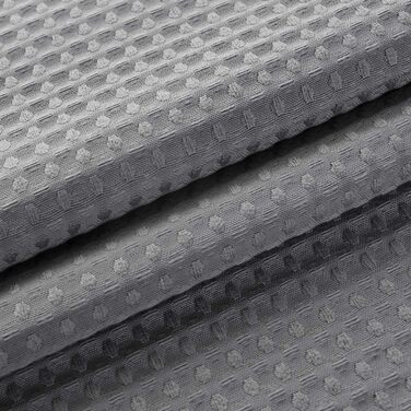 Шторка для душу Barossa Design, вафельна текстура, готельний люкс, біла, 213.4 x 182.9 см