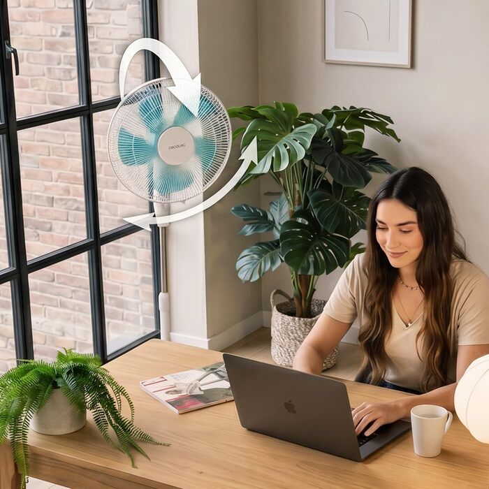 Вентилятор підлоговий Cecotec EnergySilence 515 WindLite Pro 56W, 40 см, 3 швидкості, чорний