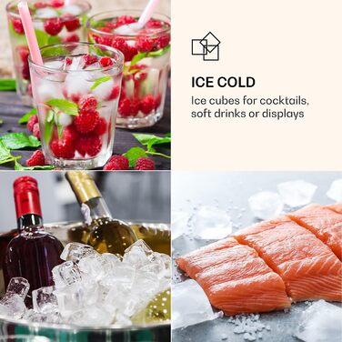 Машина для приготування льоду Klarstein Eiswürfelmaschine Klein, 1.8 л, самоочищення, LED-дисплей, для дому