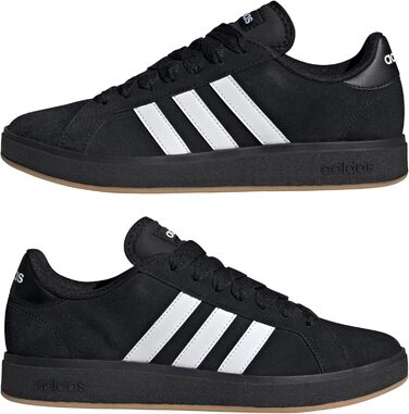 Кросівки Adidas Grand Court Base 00s Wildleder Core Black/Ftwr White/Gum, 43 1/3 EU, JQ6018