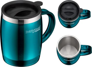 Термокружка THERMOcafé TC Desktop Cup фіолетова 0.35л з нержавіючої сталі та пластику з кришкою, герметична, для офісу, кемпінгу, під кавомашину