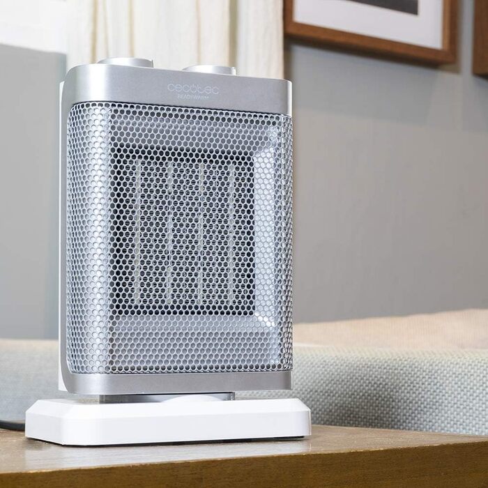 Керамічний обігрівач Cecotec Ready Warm 6100: поворотний, 1500 Вт, 3 режими, термостат, захист від перекидання, для кімнат до 20 м², білий