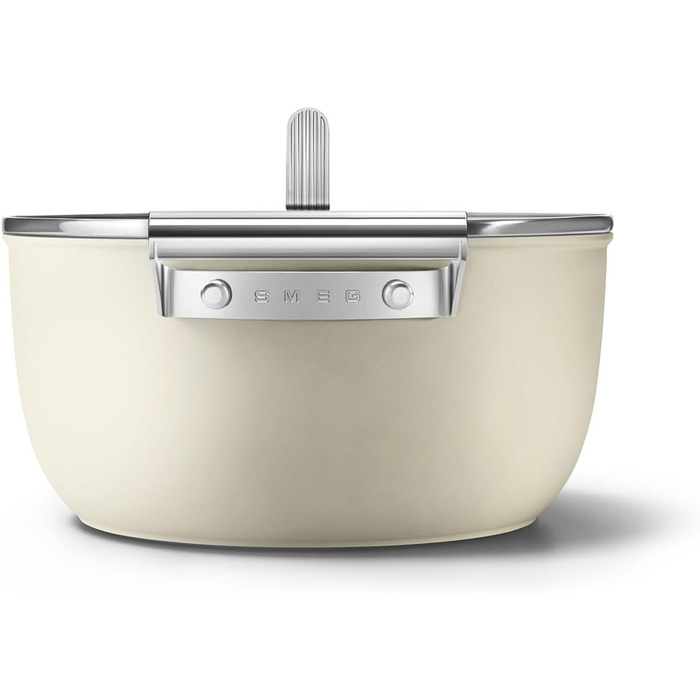 Електричний чайник Smeg KLF05CREU, 0.8 л, кремовий, з нержавіючої сталі, з індикатором рівня води та захистом від перегріву