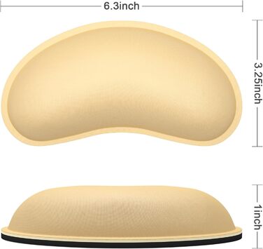 Підставка для зап'ястя Dapesuom - М'яка підставка для клавіатури з memory foam для офісу та дому. Захист від болю в зап'ясті