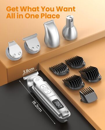 Schermaschine для собак та котів oneisall 4-в-1: стрижка, триммінг, шліфування кігтів. 2000mAh, IPX7, до 7000RPM