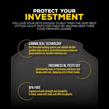 Контейнер для зберігання корму Gamma2 Vittles Vault Outback, 18 кг, герметичний, 1 шт.