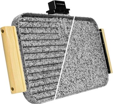 Cecotec Electric Grill Plate with Removable Parts - 1800W, Non-Stick Aluminum Teflon Coated Grill, Dishwasher Safe, Adjustable Thermostat, Large Cooking Surface