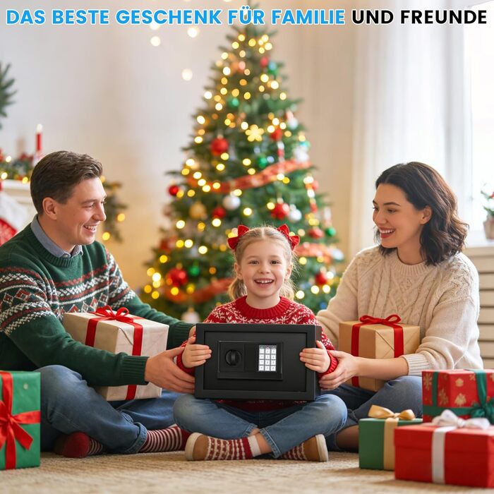 Цифровий домашній сейф з кодовим замком та вогнетривкою сумкою, 15Л | Сейф для грошей, документів A4 та коштовностей з USB-C, сигналізацією та знімною полицею для дому та офісу