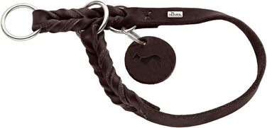 HUNTER Halsung Dressur SOLID EDUCATION, темно-коричнева, міцна шкіра, ручна плетіння, з гачком, Made in Germany, розмір L