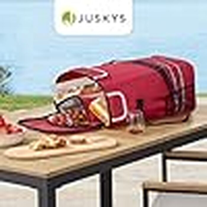 Сумка-візок для покупок Juskys 3в1 для сходів, складана, 56 л, червона