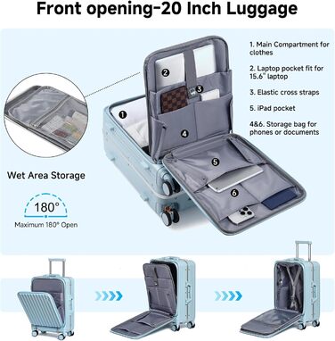 Набір валіз Sea Choice 2 в 1: Trolley 55/78 см, легкі, з TSA замком та тримачем для напоїв, зелений