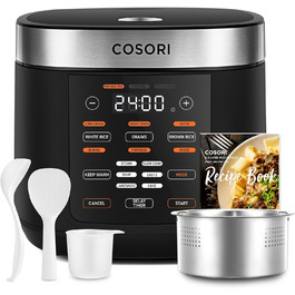 Мультиварка COSORI 5 л з 17 програмами, Fuzzy-Logіка, таймер, чорна