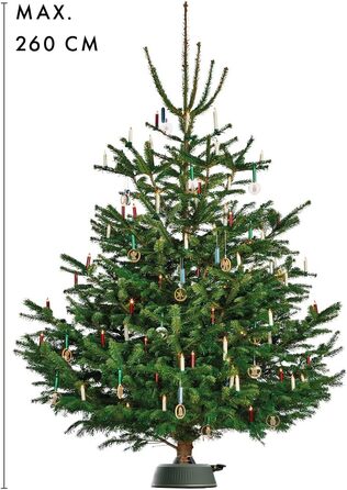 KRINNER® X-Series Christmas Tree Stand X-260 New Christmas Tree Stand incl. Foot Pedal and 3.5 Liter Water Tank for Tree Height up to 2.6m Made IN Germany 94325