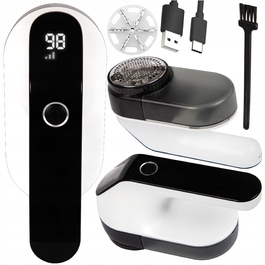 Потужна машинка для видалення ковтушків та ворсу з одягу, светрів та оббивки — 6 лез, USB-зарядка, великий розмір