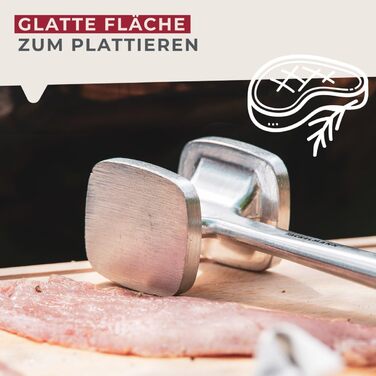 Тістоміс Fackelmann з м'якими ручками – молоток для м'яса з чорної сталі 28 см