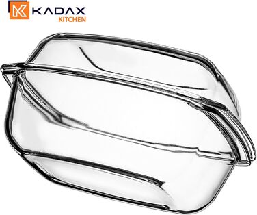 Форма для запікання KADAX 7л зі склокераміки - прямокутна, для лазаньї, овочевих запіканок, м'ясних страв, жароміцна, придатна для миття в посудомийній машині, прозора