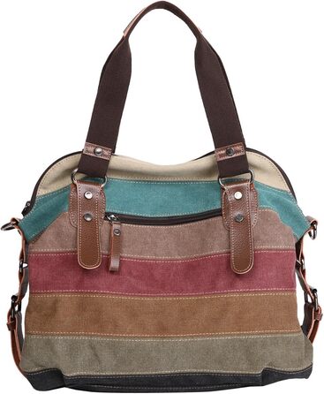 Жіноча сумка-шопер Eshow з канвасу велика для роботи, школи, покупок з ручками