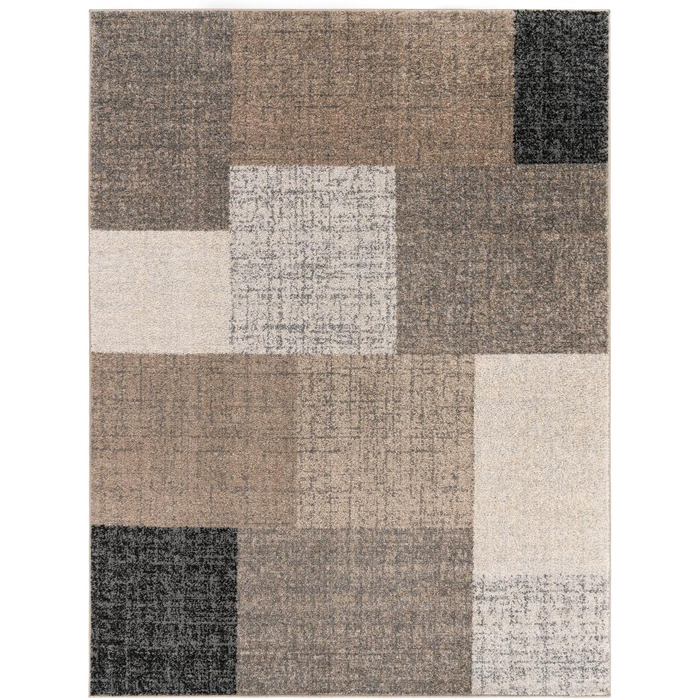 Килим для вітальні, спальні, дитячої кімнати, коридору, їдальні TT Home. Колір: сірий, розмір: 80x150 см. Сучасний дизайн з геометричним малюнком, короткий ворс.