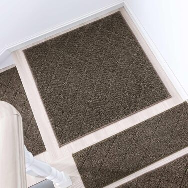 Ковзаючі сходи COSY HOMEER, 15 шт., 70 x 22 см, антиковзкі, самоклеючі, машинне прання, 100% поліестер, TPE-підкладка, для дітей, літніх людей та домашніх тварин, сірий та білий