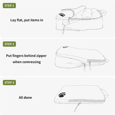 Набір кубиків-органайзерів для подорожей Cipway, 6 шт., зелений, ультралегкі, розширювані