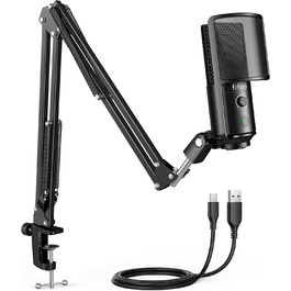 Мікрофон FIFINE T669PRO1: Комплект з кріпленням на штатив, для запису вокалу, подкастів та стрімінгу