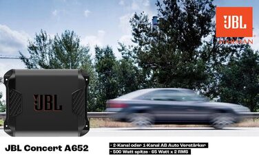 JBL Concert A652 2-канальний автомобільний підсилювач класу AB, 2×65 Вт RMS, 500 Вт пікова потужність, для 2 динаміків або сабвуфера 170 Вт RMS